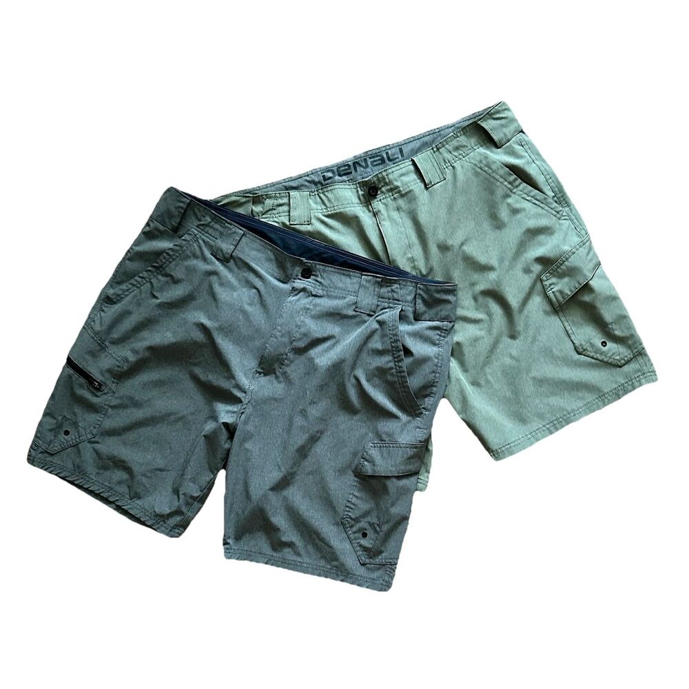 Denali Cargo Shorts Mens 40 Outdoor Pockets Quick Dry Golf Hiking 2 Pr Bundle